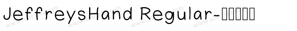 JeffreysHand Regular字体转换